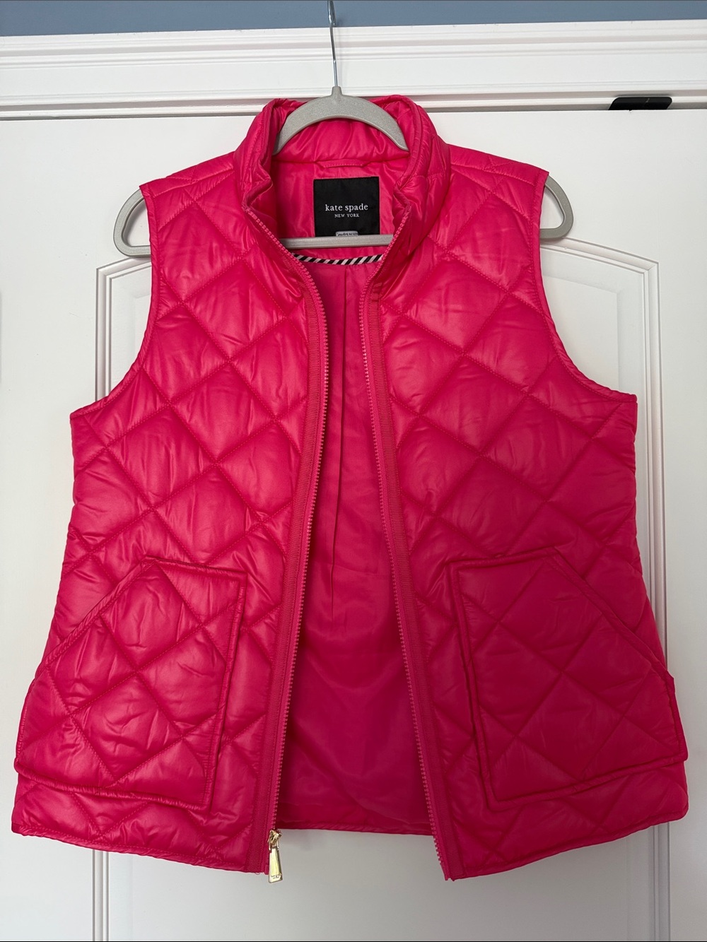 kate spade Quilted Bright Pink Sleeveless Vest